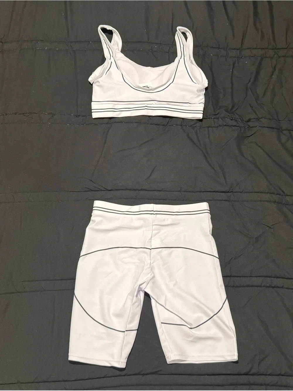 ALO Yoga White Active Shorts & Crop Set